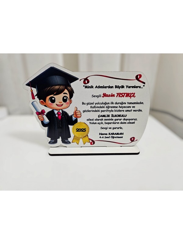 Mezuniyet Plaket  Çocuk Figürü Baskılı