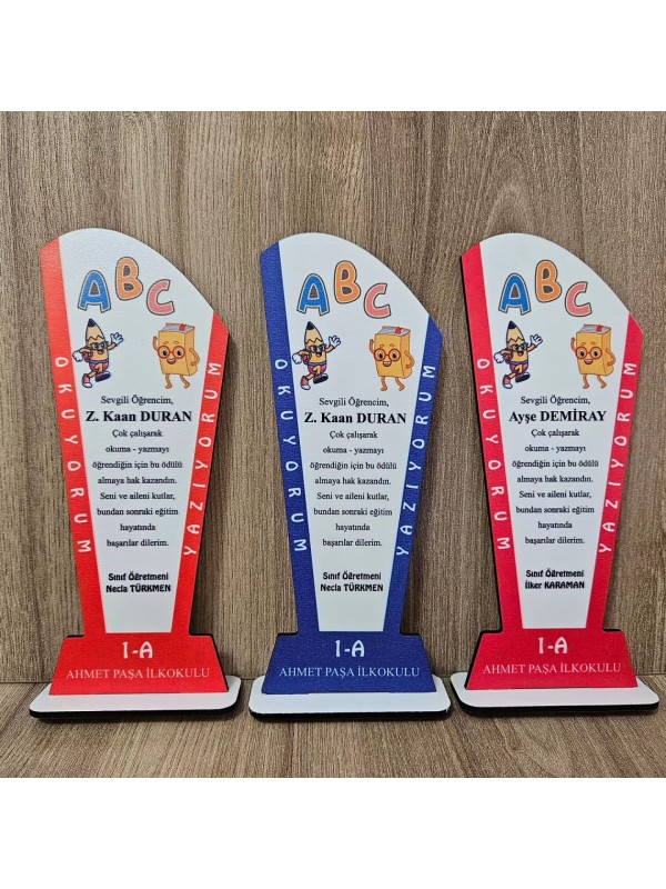 Okumaya Başladım Baskılı Plaket …