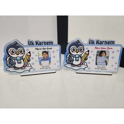 İlk Karnem Baskılı Plaket - Penguen…