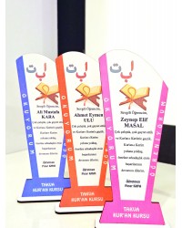 Kur'an Okumaya Başladım Baskılı Plaket 