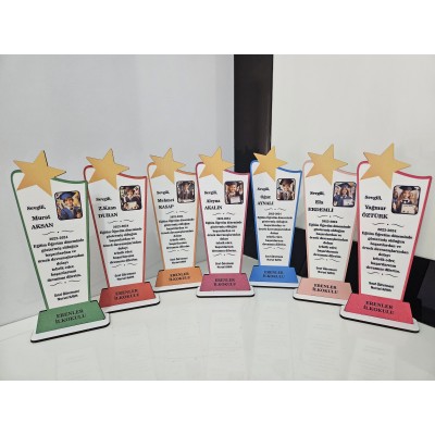 Yıldızlı Fotoğraf Baskılı Plaket …