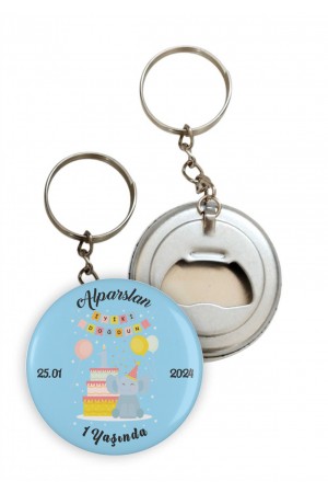 Kişiye Özel 1 Yaş Açacaklı Anahtarlık (Fil)&hellip;