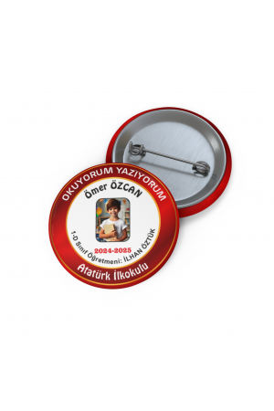 Okumaya Başladım Resimli Metal Rozet (Model 2)&hellip;